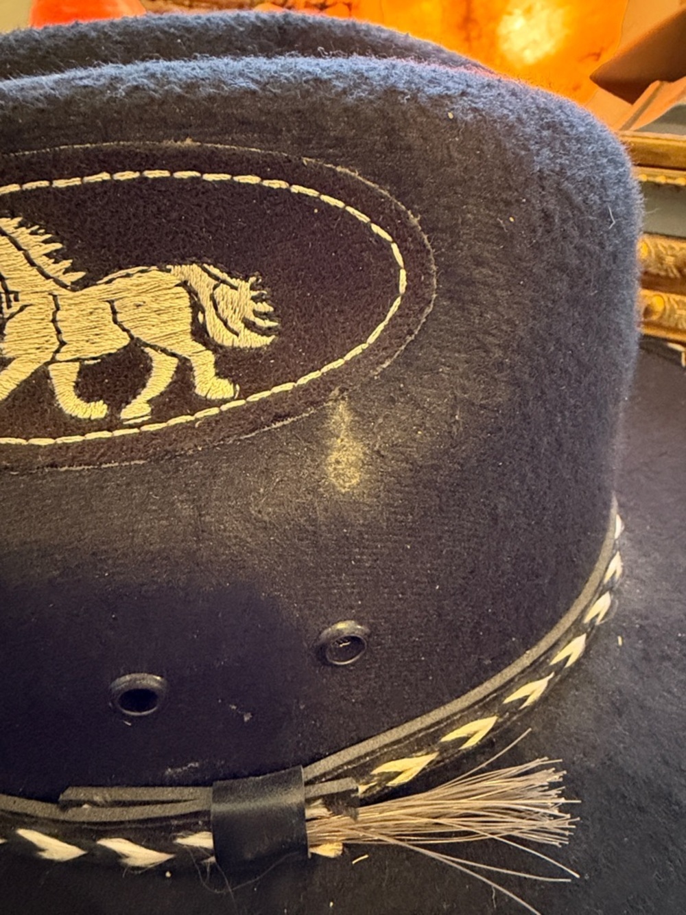 Men's Black Western Felt Cowboy Hat with Braided Band - Picture 4 of 8
